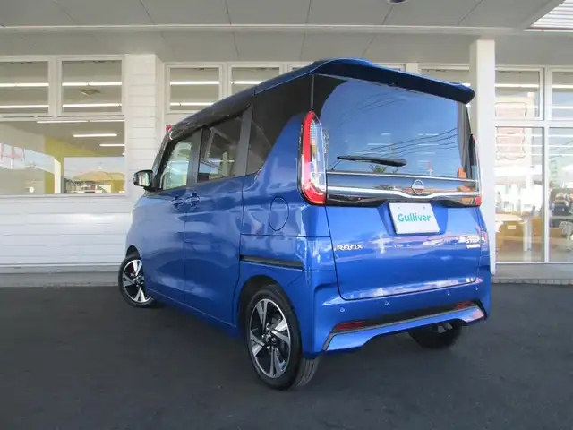 日産 ルークス HWS Gターボ プロパイロットED 千葉県 2023(令5)年 2.1万km オーシャンブルーP ワンオーナー/純正9インチSDナビ、フルセグTV/アランドビューモニター/オーディオ【CD/DVD/SD/BT】/両側パワースライドドア/エマージェンシーブレーキ/プロパイロット/LEDヘッドライト/純正15インチアルミホイール/シーケンシャルウィンカー（純正オプション）/ナビ連動純正ドライブレコーダー（純正オプション）　/USBソケット（純正オプション）/クリアランスソナー/記録簿R6.R7年日産有り/保証書/取扱説明書/スペアキー/ナビ説明書