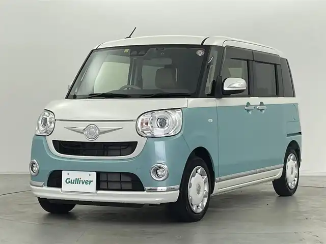 ダイハツ ムーヴ キャンバス G メイクアップ SA Ⅲ 群馬県 2018(平30)年 0.8万km パールホワイトⅢ/ファインミントメタリック 2トーン 純正ナビ装着用アップグレードパック/・ステアリングスイッチ/・フルセグTV/＝＝＝＝＝＝＝/純正ナビ(NMZM-W68D)/AM/FM/CD/DVD/SD/BT/バックカメラ/社外ドライブレコーダー/両側パワースライドドア/スマートアシスト3/・衝突回避支援ブレーキ/・車線逸脱警報/・オートハイビーム/コーナーセンサー/LEDヘッドライト/オートライト/プッシュスタート/スマートキー