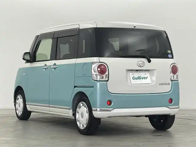 ダイハツ ムーヴ キャンバス G メイクアップ SA Ⅲ 群馬県 2018(平30)年 0.8万km パールホワイトⅢ/ファインミントメタリック 2トーン 純正ナビ装着用アップグレードパック/・ステアリングスイッチ/・フルセグTV/＝＝＝＝＝＝＝/純正ナビ(NMZM-W68D)/AM/FM/CD/DVD/SD/BT/バックカメラ/社外ドライブレコーダー/両側パワースライドドア/スマートアシスト3/・衝突回避支援ブレーキ/・車線逸脱警報/・オートハイビーム/コーナーセンサー/LEDヘッドライト/オートライト/プッシュスタート/スマートキー