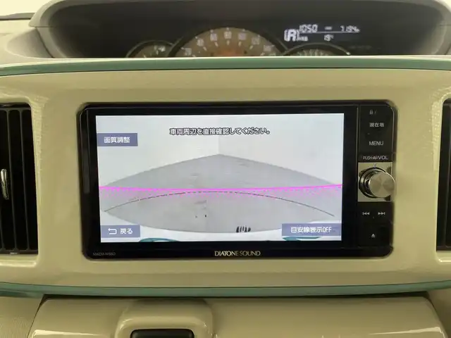 ダイハツ ムーヴ キャンバス G メイクアップ SA Ⅲ 群馬県 2018(平30)年 0.8万km パールホワイトⅢ/ファインミントメタリック 2トーン 純正ナビ装着用アップグレードパック/・ステアリングスイッチ/・フルセグTV/＝＝＝＝＝＝＝/純正ナビ(NMZM-W68D)/AM/FM/CD/DVD/SD/BT/バックカメラ/社外ドライブレコーダー/両側パワースライドドア/スマートアシスト3/・衝突回避支援ブレーキ/・車線逸脱警報/・オートハイビーム/コーナーセンサー/LEDヘッドライト/オートライト/プッシュスタート/スマートキー