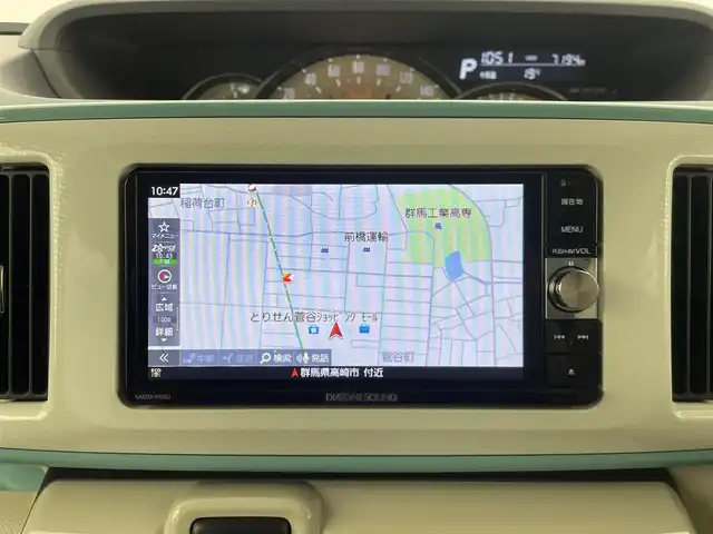 ダイハツ ムーヴ キャンバス G メイクアップ SA Ⅲ 群馬県 2018(平30)年 0.8万km パールホワイトⅢ/ファインミントメタリック 2トーン 純正ナビ装着用アップグレードパック/・ステアリングスイッチ/・フルセグTV/＝＝＝＝＝＝＝/純正ナビ(NMZM-W68D)/AM/FM/CD/DVD/SD/BT/バックカメラ/社外ドライブレコーダー/両側パワースライドドア/スマートアシスト3/・衝突回避支援ブレーキ/・車線逸脱警報/・オートハイビーム/コーナーセンサー/LEDヘッドライト/オートライト/プッシュスタート/スマートキー
