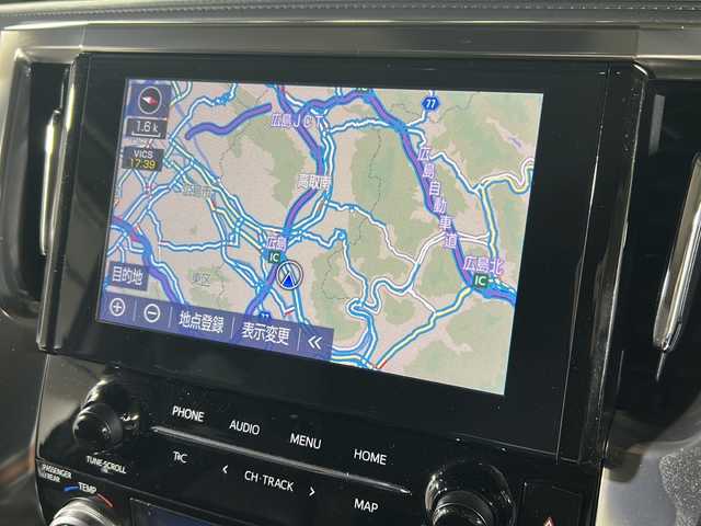 トヨタ アルファード S Cパッケージ 広島県 2020(令2)年 5.4万km ブラック 純正ナビ/（Bluetooth/CD/DVD/AppleCarPlay/AndroidAuto)/12.1型フリップダウンモニター/ビルドインETC2.0/バックカメラ/両側パワースライドドア/パワーシート（運転席/助手席）/シートヒーター（運転席/助手席）/エアシート（運転席/助手席）/レーダークルーズコントロール/プリクラッシュセーフティー/ブラインドスポットモニター/三眼LEDヘッドライト/フォグランプ/オートマチックハイビーム/純正17インチアルミホイール/純正フロアマット/純正ドアバイザー/デジタルインナーミラー