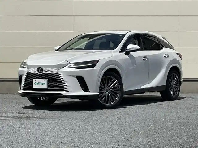 レクサス ＲＸ 350h バージョンL 茨城県 2023(令5)年 1.7万km ソニッククォーツ ワンオーナー/14インチ純正ナビ/パノラミックビューカメラ/デジタルインナーミラー/サンルーフ/三眼LEDヘッドライト/カラーヘッドアップディスプレイ/パワーバックドア/全席シートヒーター/全席ベンチレーション/パワーメモリーシート/パドルシフト/ビルドインETC/レクサスセーフティセンス/レーダークルーズコントロール/BSM/アドバンスパーク/ステアリングヒーター/コンビステアリング/ステアリングスイッチ