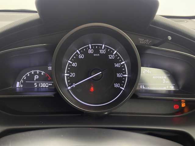 マツダ デミオ 15S 三重県 2018(平30)年 5.2万km ディープクリムゾンマイカ 禁煙車/純正SDナビ/CD/DVD/SD/BT/フルセグTV/バックカメラ/衝突被害軽減ブレーキ/レーンキープアシスト/ブラインドスポットモニター/シートヒーター/オートライト/アイドリングストップ/スマートキー/LEDヘッドライト