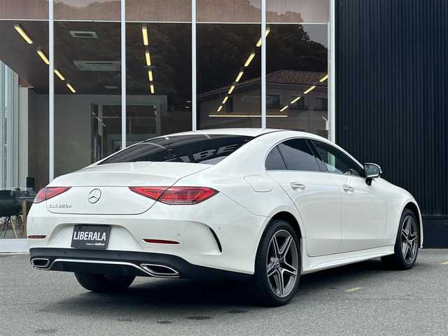 メルセデス・ベンツ ＣＬＳ２２０ｄ スポーツ エクスクルーシブPKG 福岡県 2018(平30)年 1.8万km ダイヤモンドホワイト サンルーフ/レーダーセーフティパッケージ/アクティブセーフティブレーキ/ブラインドスポットモニター/レーンキープアシスト/ヘッドアップディスプレイ/純正ナビ/全方位カメラ/Applecarplay/androidauto/フルセグTV/Bluetooth/ブルメスター/黒革シート/前席エアシート/前席シートヒーター/LEDヘッドライト/パワーバックドア/前後ドライブレコーダー/純正19インチアルミホイール/ETC