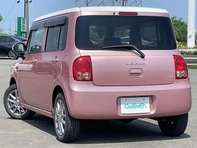 スズキ ラパン X 道央・札幌 2008(平20)年 7.9万km チェリーピンクパールメタリック/ホワイト ４WD/純正オーディオ/AM/FM/CD//ビルトインETC/D席シートヒーター/プッシュスタート/スマートキー/HIDヘッドライト/電動格納ミラー/純正フロアマット/ドアバイザー/スペアキー/社外AW付夏タイヤ積込/155/65/R14/2017年/山5mm