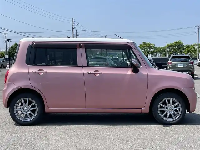 スズキ ラパン X 道央・札幌 2008(平20)年 7.9万km チェリーピンクパールメタリック/ホワイト ４WD/純正オーディオ/AM/FM/CD//ビルトインETC/D席シートヒーター/プッシュスタート/スマートキー/HIDヘッドライト/電動格納ミラー/純正フロアマット/ドアバイザー/スペアキー/社外AW付夏タイヤ積込/155/65/R14/2017年/山5mm