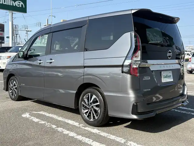 日産 セレナ ハイウェイスター V 徳島県 2021(令3)年 1.6万km ダークメタルグレー 純正9型メモリナビ/(AM.FM.CD.DVD.BT.フルセグ)/アイドリングストップ/クルーズコントロール/プッシュスタート/両側パワースライドドア/ETC/レーンキープアシスト/コーナーセンサー/前後ドライブレコーダー/アラウンドビューモニター/シートヒーター/ハンドルヒーター