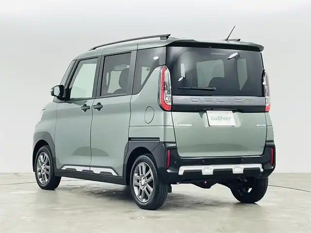 三菱 デリカミニ T プレミアム 福島県 2025(令7)年 0.1千km 緑 届出済未使用車/衝突軽減ブレーキ/・車線逸脱警報装置/・マイパイロット/・先行車発進お知らせ機能/・標識認識機能/・クリアランスソナー/純正9インチディスプレイオーディオ/・Bluetooth/USB/AM/FM/・全方位カメラ/・デジタルインナーミラー/両側パワースライドドア/アイドリングストップ/ダウンヒルアシストコントロール/電子パーキング/・オートホールド/革巻きステアリング/・ステアリングリモコン/・ステアリングヒーター/・パドルシフト/ハーフレザーシート/・シートヒーター(運転席/助手席)/LEDヘッドライト/・オートライト/・フォグライト/・ヘッドライトレベライザー/ルーフレール