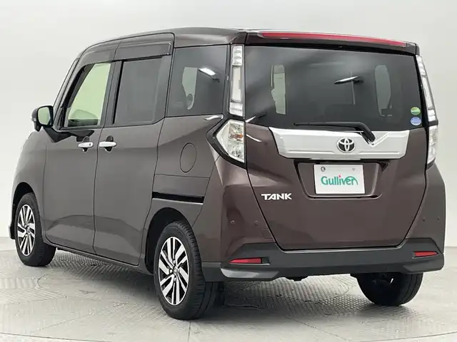 トヨタ タンク カスタムG 新潟県 2019(平31)年 3.9万km プラムブラウンパールクリスタルシャイン ４WD/衝突被害軽減ブレーキ/純正７インチナビ/　（TV/BT/CD/AUX/AM/FM）/バックカメラ/両側パワースライドドア/クルーズコントロール/LEDヘッドライト/シートヒーター/純正14インチアルミホイール/ステアリングスイッチ/アイドリングストップ/スマートキー/ETC