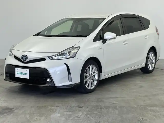 トヨタ プリウス α G ツーリングセレクション 群馬県 2018(平30)年 6.1万km ホワイトパールクリスタルシャイン 純正７型Ｗナビ　Ｂカメラ　衝突軽減　車線逸脱警報　レーダークルーズ　オートハイビーム　ＰＷシート　ドラレコ　ビルトインＥＴＣ　ＬＥＤヘッド　フォグライト　Ｐスタート　スマートキー　純正アルミ　禁煙車