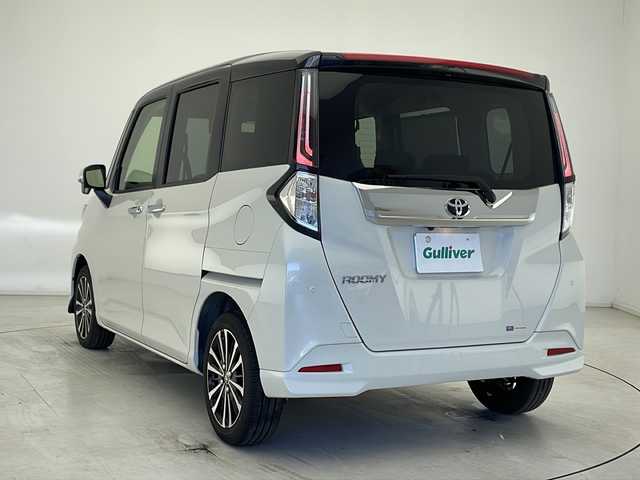 トヨタ ルーミー カスタムG－T 千葉県 2025(令7)年 0.5万km ブラックマイカメタリック/パールホワイト2トーン 衝突軽減ブレーキ/レーンキープアシスト/レーダークルーズコントロール/オートマチックハイビーム/全方位カメラ/純正ディスプレイオーディオ/（フルセグ/Bluetooth/USB/FM/AM）/アイドリングストップ/シートヒーター（運転席＋助手席）/LEDヘッドライト/フォグライト/コーナーセンサー（前後）/電動格納ミラー/ロールサンシェード