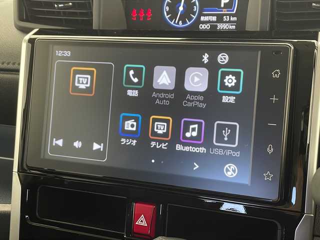 トヨタ ルーミー カスタムG－T 千葉県 2025(令7)年 0.5万km ブラックマイカメタリック/パールホワイト2トーン 衝突軽減ブレーキ/レーンキープアシスト/レーダークルーズコントロール/オートマチックハイビーム/全方位カメラ/純正ディスプレイオーディオ/（フルセグ/Bluetooth/USB/FM/AM）/アイドリングストップ/シートヒーター（運転席＋助手席）/LEDヘッドライト/フォグライト/コーナーセンサー（前後）/電動格納ミラー/ロールサンシェード