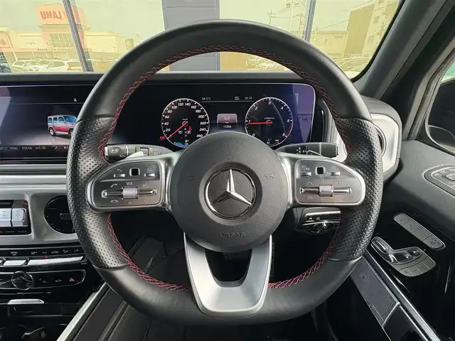 メルセデス・ベンツ ゲレンデヴァーゲン Ｇ４００ｄ AMGライン 石川県 2021(令3)年 1.2万km オブシディアンブラック アクティブブレーキアシスト/アテンションアシスト/レーンキーピングアシスト/ブラインドスポットアシスト/インテリジェントライト/サンルーフ/シートヒーター/パワーシート/パーキングアシスト/クルコン/ETC２．０/純正フロアマット/取説・保証書・スペアキー/記録簿