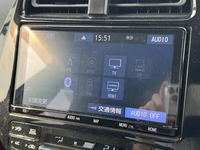 トヨタ プリウス A ツーリングセレクション 滋賀県 2018(平30)年 8.3万km ダークブルーマイカM 社外エアロ/レザーシート/シートヒーター/純正9型SDナビ/フルセグTV/CD/DVD/Bluetooth/バックカメラ/LEDヘッドライト/LEDフォグ/パーキングアシスト/BSM/HUD/PCS/トヨタセーフティセンス/革巻ステアリング/純正17AW