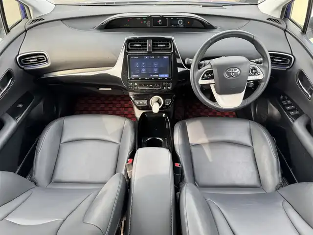 トヨタ プリウス A ツーリングセレクション 滋賀県 2018(平30)年 8.3万km ダークブルーマイカM 社外エアロ/レザーシート/シートヒーター/純正9型SDナビ/フルセグTV/CD/DVD/Bluetooth/バックカメラ/LEDヘッドライト/LEDフォグ/パーキングアシスト/BSM/HUD/PCS/トヨタセーフティセンス/革巻ステアリング/純正17AW
