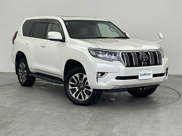 トヨタ ランドクルーザー プラド TX Lパッケージ 三重県 2021(令3)年 4.8万km ホワイトパールクリスタルシャイン 禁煙車/純正SDナビ/CD/DVD/SD/BT/フルセグTV/バックカメラ/衝突被害軽減ブレーキ/レーンキープアシスト/サンルーフ/レーダークルーズコントロール/シートヒーター/エアシート/レザーシート（ベージュ）/純正19インチアルミホイール/ETC/オートハイビーム/スマートキー