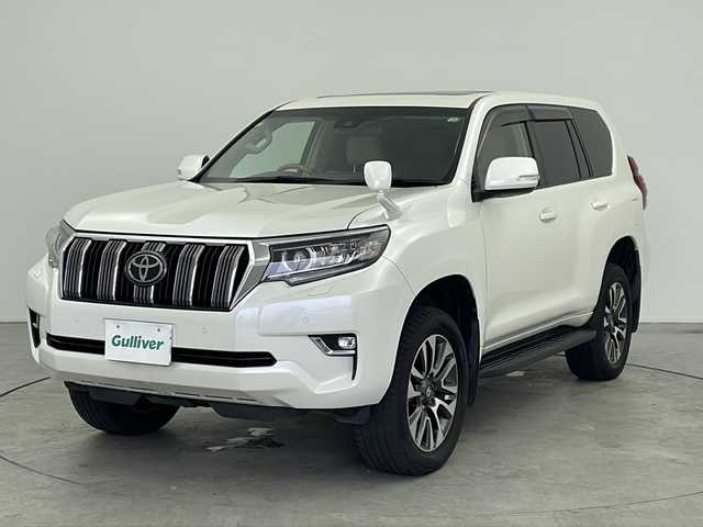 トヨタ ランドクルーザー プラド TX Lパッケージ 三重県 2021(令3)年 4.8万km ホワイトパールクリスタルシャイン 禁煙車/純正SDナビ/CD/DVD/SD/BT/フルセグTV/バックカメラ/衝突被害軽減ブレーキ/レーンキープアシスト/サンルーフ/レーダークルーズコントロール/シートヒーター/エアシート/レザーシート（ベージュ）/純正19インチアルミホイール/ETC/オートハイビーム/スマートキー