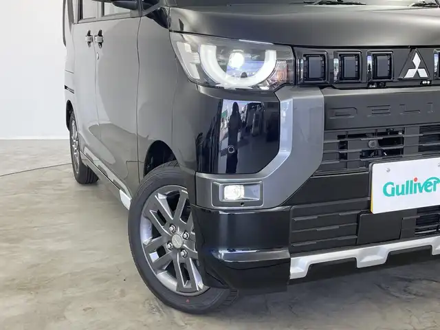 三菱 デリカミニ T プレミアム 新潟県 2025(令7)年 0.1千km アメジストブラック 4WD/プロパイロット/純正ディスプレイオーディオ/　AppleCarPlay/AndroidAuto/Bluetooth/HDMI/全方位モニター/両側パワースライドドア/衝突被害軽減ブレーキ/レーンキープアシスト/前後コーナーセンサー/レーダークルーズコントロール/ハーフレザーシート/前席シートヒーター/LEDヘッドライト/オートライト/ステアリングヒーター/パドルシフト/禁煙車
