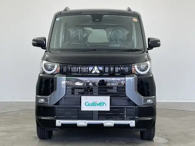 三菱 デリカミニ T プレミアム 新潟県 2025(令7)年 0.1千km アメジストブラック 4WD/プロパイロット/純正ディスプレイオーディオ/　AppleCarPlay/AndroidAuto/Bluetooth/HDMI/全方位モニター/両側パワースライドドア/衝突被害軽減ブレーキ/レーンキープアシスト/前後コーナーセンサー/レーダークルーズコントロール/ハーフレザーシート/前席シートヒーター/LEDヘッドライト/オートライト/ステアリングヒーター/パドルシフト/禁煙車