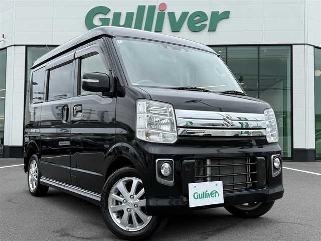 スズキ エブリィ ワゴン PZターボ スペシャル 栃木県 2022(令4)年 3.2万km ブルーイッシュブラックパール3 関東圏ワンオーナー /車検期限令和9年2月20日/デュアルカメラブレーキサポート/車線逸脱警報機能/ふらつき警報機能/先行車発進お知らせ機能/ハイビームアシスト/バックソナー/純正メモリナビ/Bluetoothオーディオ/DVD再生機能/デジタルTV走行中視聴可/バックカメラ/ステアリングリモコン/ナビ連動前後ドライブレコーダー/両側パワースライドドア/運転席シートヒーター/左側電動サイドステップ/USBポート×2/純正14インチAW/ETC車載器/スマートキー×2