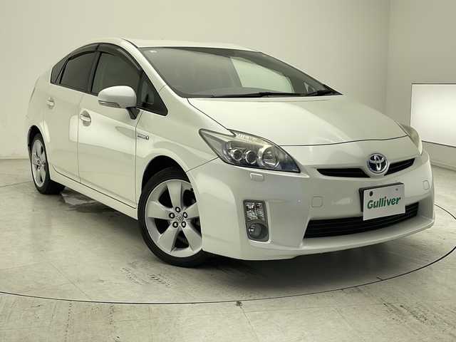 トヨタ プリウス S ツーリングセレクション 千葉県 2010(平22)年 5万km ホワイトパールクリスタルシャイン 純正HDDナビ/（フルセグ/Bluetooth/CD/DVD/FM/AM）/バックカメラ/ETC/ドライブレコーダー（前のみ）/アイドリングストップ/スマートキー/ハロゲンヘッドライト/電動格納ミラー/純正フロアマット/純正サイドバイザー/W＋サイド＋カーテンエアバッグ