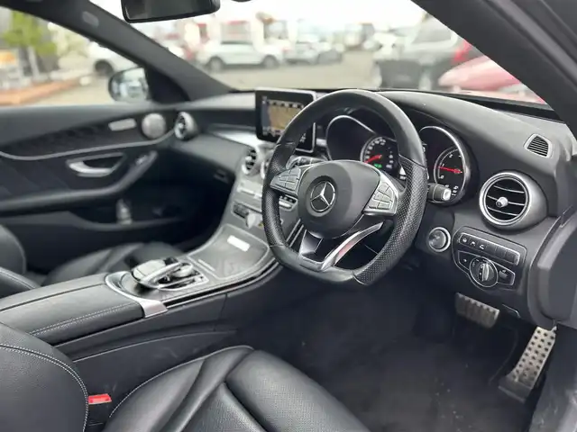 メルセデス・ベンツ Ｃ２２０ｄ ワゴン ローレウスエディション 滋賀県 2018(平30)年 3.8万km オブシディアンブラック レーダーセーフティパッケージ /サンルーフ /ACC /黒革シート /前席シートヒーター /前席パワーシート /アクティブブレーキアシスト /LKA/BSM /衝突軽減ブレーキ /純正ナビ /ドラレコ /パワーバックドア/バックカメラ