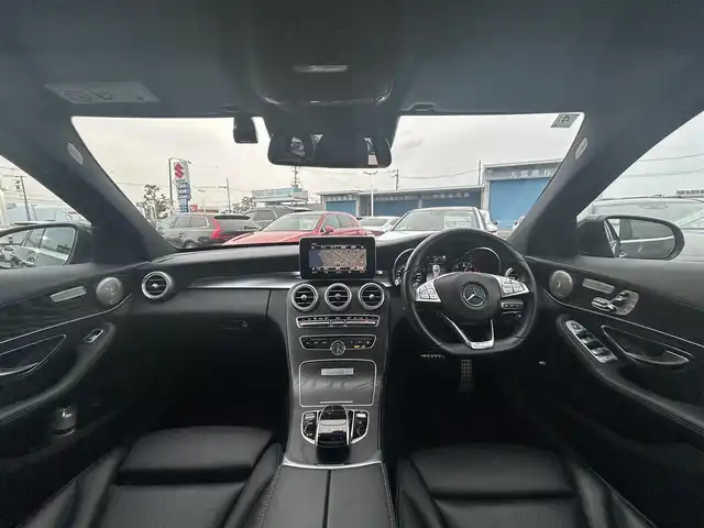 メルセデス・ベンツ Ｃ２２０ｄ ワゴン ローレウスエディション 滋賀県 2018(平30)年 3.8万km オブシディアンブラック レーダーセーフティパッケージ /サンルーフ /ACC /黒革シート /前席シートヒーター /前席パワーシート /アクティブブレーキアシスト /LKA/BSM /衝突軽減ブレーキ /純正ナビ /ドラレコ /パワーバックドア/バックカメラ