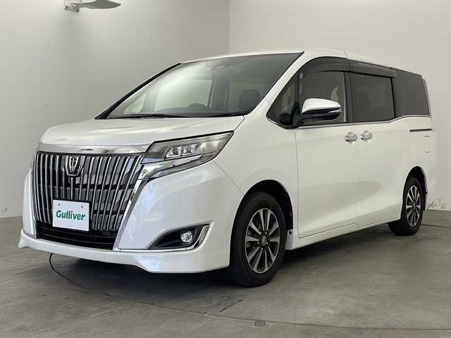 トヨタ エスクァイア Gi 兵庫県 2017(平29)年 7.2万km ホワイトパールクリスタルシャイン ・社外9インチメモリナビ（MDV-M906HDL）/CD/DVD/フルセグ/USB/BT/・ETC/・社外10.1インチフリップダウンモニター/・バックカメラ/・前後ドライブレコーダー/・両側パワースライドドア/・合皮シート/・前席シートヒーター/・純正フロアマット/・純正15インチアルミホイール/・プリクラッシュセーフティ/・レーンディパチャーアラート/・オートマチックハイビーム