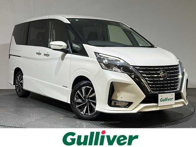 日産 セレナ ハイウェイスター V 愛媛県 2021(令3)年 2.2万km ブリリアントホワイトパール 純正10インチナビ/(Bluetooth/フルセグ)/プロパイロット/純正フリップダウンモニター/両側パワースライドドア/衝突被害軽減ブレーキ/コーナーセンサー/レーンキープアシスト/ブラインドスポットモニター/キャプテンシート/ETC/オートマチックハイビーム/オートライト/フォグランプ/アイドリングストップ/ドアバイザー/プッシュスタート/スペアキー/保証書/取扱説明書