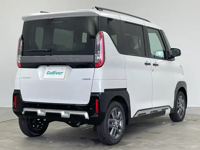 三菱 デリカミニ T プレミアム 新潟県 2025(令7)年 0.1千km アメジストブラック/シルキーホワイト 4WD/プロパイロット/純正ディスプレイオーディオ/　AppleCarPlay/AndroidAuto/Bluetooth/HDMI/全方位モニター/両側パワースライドドア/衝突被害軽減ブレーキ/レーンキープアシスト/前後コーナーセンサー/レーダークルーズコントロール/ハーフレザーシート/前席シートヒーター/オートマチックハイビーム/LEDヘッドライト/オートライト/ステアリングヒーター/パドルシフト/禁煙車