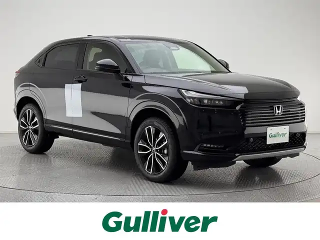 ホンダ ヴェゼル ハイブリッド e:HEV Z 兵庫県 2025(令7)年 0.1千km クリスタルブラックパール 登録済未使用車/純正メモリナビ/（BT、フルセグ、USB）/純正DA/（APPLECarPlay、AndroidAut）/ワイヤレス充電/バックカメラ/コーナーセンサー/パドルシフト/ステアリングヒーター/シートヒーター/ハーフレザー/ビルトインＥＴＣ２．０/ACC/PCS/BSM/LKA/オートハイビーム/LEDヘッドライト/LEDフォグランプ/パワーバックドア/スペアキー×１/純正18インチAW