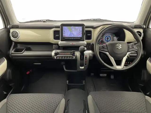 スズキ クロスビー HYBRID MZ 愛知県 2018(平30)年 6.8万km キャラバンアイボリーパールメタリック/ホワイト 2トーンルーフ 社外８型ナビ　シートヒーター　禁煙車　ドライブレコーダー　クリムソンホイール　ローダウン　パドルシフト　デュアルセンサーブレーキ　衝突軽減　車線逸脱　クルーズコントロール　ＬＥＤライト　フォグランプ