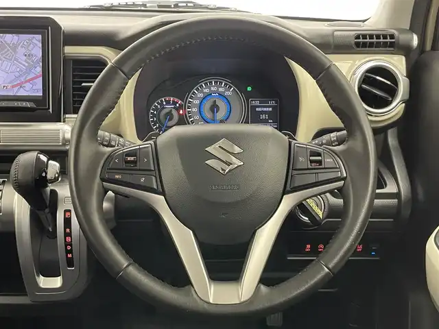 スズキ クロスビー HYBRID MZ 愛知県 2018(平30)年 6.8万km キャラバンアイボリーパールメタリック/ホワイト 2トーンルーフ 社外８型ナビ　シートヒーター　禁煙車　ドライブレコーダー　クリムソンホイール　ローダウン　パドルシフト　デュアルセンサーブレーキ　衝突軽減　車線逸脱　クルーズコントロール　ＬＥＤライト　フォグランプ