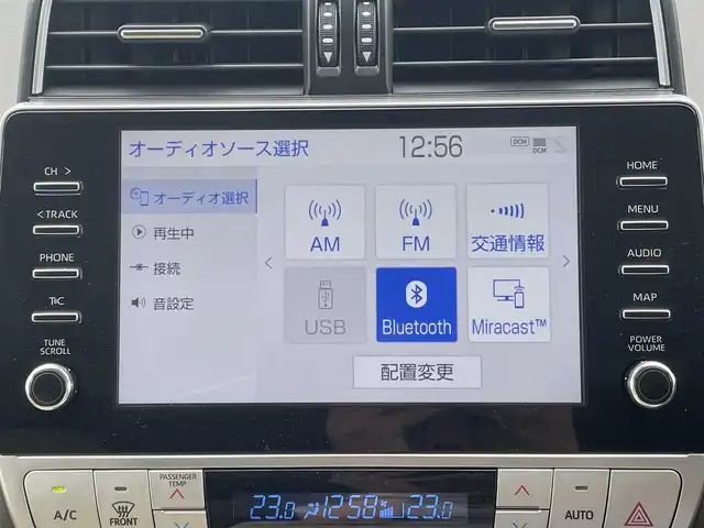 トヨタ ランドクルーザー プラド TX Lパッケージ 愛媛県 2023(令5)年 1.2万km ホワイトパールクリスタルシャイン ワンオーナー/トヨタセーフティー/純正ディスプレイオーディオ/（Bluetooth/AppleCarPlay/AndroidAuto)/アランドビューモニター/ビルドインETC2.0/サンルーフ/モデリスタエアロ/レザーシート/パワーシート/エアシート/シートヒーター/ルーフレール/アダプティブクルーズコントロール/プリクラッシュセーフティー/ブラインドスポットモニター/純正19インチアルミホイール/LEDヘッドライト/オートマチックハイビーム/ダウンヒルアシストコントロール/センターデフロック/スペアキー1本/取扱説明書/保証書