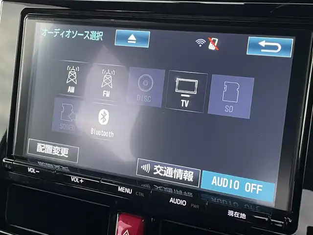 トヨタ ルーミー カスタムG－T 滋賀県 2017(平29)年 3.8万km ブラックマイカメタリック/レーザーブルークリスタルシャイン 2トーン 純正9インチSDナビ/・フルセグTV/・CD DVD/・Bluetooth/バックカメラ/衝突軽減ブレーキ/クルーズコントロール/ドライブレコーダー/ETC/革巻きステアリング/ステアリングリモコン/プッシュスタート/スマートキー×２/電動格納ミラー/ウインカーミラー/両側パワースライドドア/シートヒーター/シートリフター/ドアバイザー/純正フロアマット