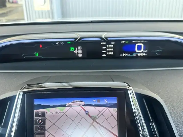 トヨタ プリウス ＰＨＶ S ナビパッケージ 愛知県 2017(平29)年 5万km スティールブロンドM TRDエアロ/プラグインハイブリッド/Sナビパッケージ/純正縦型ナビ/（CD/BT/フルセグ）/バックカメラ/ETC/前後ドラレコ/レーダークルーズコントロール/前席シートヒーター/AC100V/トヨタセーフティセンス/コーナーセンサー/純正AW/純正フロアマット