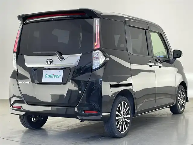 トヨタ ルーミー カスタムG－T 愛知県 2021(令3)年 3.3万km ブラックマイカメタリック 純正９型ナビフルセグＴＶ　Ｂｌｕｅｔｏｏｔｈ　全方位カメラ　両側パワースライドドア　スマアシIII　衝突軽減　追従クルコン　ＬＥＤオートライト　コーナーセンサー　前後ドラレコ　ＥＴＣ　電動パーキング　禁煙