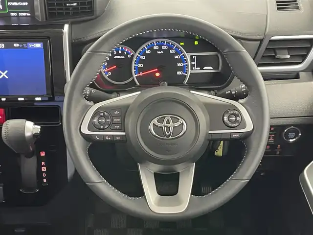 トヨタ ルーミー カスタムG－T 愛知県 2021(令3)年 3.3万km ブラックマイカメタリック 純正９型ナビフルセグＴＶ　Ｂｌｕｅｔｏｏｔｈ　全方位カメラ　両側パワースライドドア　スマアシIII　衝突軽減　追従クルコン　ＬＥＤオートライト　コーナーセンサー　前後ドラレコ　ＥＴＣ　電動パーキング　禁煙
