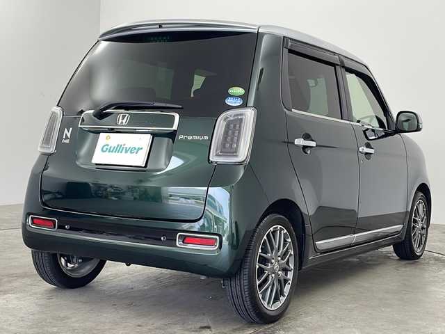 ホンダ Ｎ ＯＮＥ プレミアム ツアラー 兵庫県 2020(令2)年 0.8万km ブリティッシュグリーンP ホンダセンシング/・衝突軽減ブレーキ/・歩行者事故低減ステアリング/・先行車発進お知らせ機能/・標識認識機能/・アダプティブクルーズコントロール/・車線維持支援システム/・オートハイビーム/・誤発進抑制機能/ロ阿木逸脱抑制機能/・後方誤発進抑制機能/純正7インチSDナビ/・Bluetooth/・CD/・DVD/・フルセグテレビ/・バックカメラ/パーキングセンサーシステム/ビルドインETC/ハーフレザーシート/・シートヒーター（D席＋N席）/クリアランスソナー/純正15インチアルミホイール/LEDヘッドライト/オートライト/新車保証書/取扱説明書