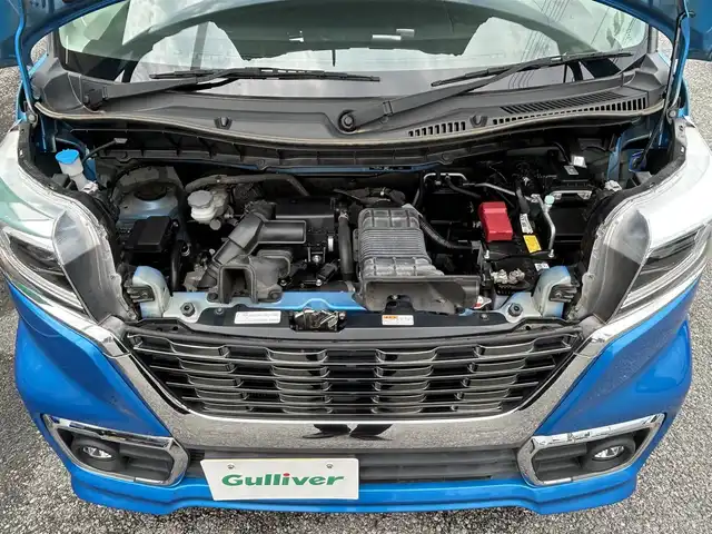 スズキ スペーシア カスタム HYBRID XS ターボ 千葉県 2021(令3)年 2.3万km ブリスクブルーM 純正ナビ/ワンオーナー/両側パワースライドドア/レーダークルーズコントロール/パドルシフト/黒ハーフレザー/前後ドライブレコーダー/シートヒーター/レーンキープアシスト/フルセグTV/DVD/CD/BT/ETC/オートライト/LEDヘッドライト