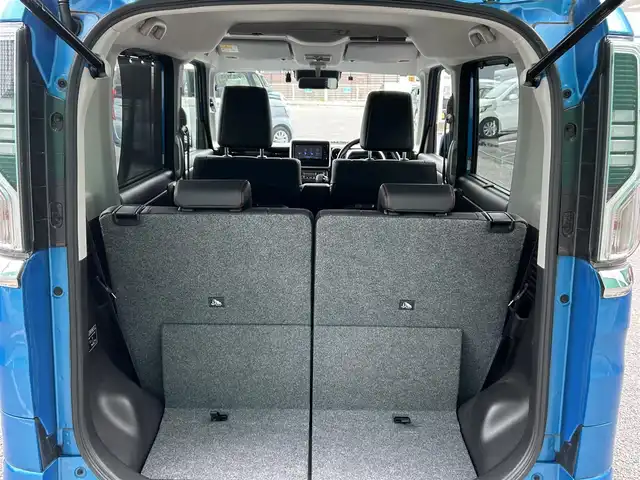 スズキ スペーシア カスタム HYBRID XS ターボ 千葉県 2021(令3)年 2.3万km ブリスクブルーM 純正ナビ/ワンオーナー/両側パワースライドドア/レーダークルーズコントロール/パドルシフト/黒ハーフレザー/前後ドライブレコーダー/シートヒーター/レーンキープアシスト/フルセグTV/DVD/CD/BT/ETC/オートライト/LEDヘッドライト