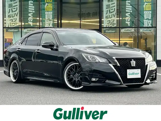 トヨタ クラウン アスリート S-T 岡山県 2015(平27)年 7.1万km プレシャスブラックパール 登録時走行距離70818km/純正ナビ/フルセグTV(AM.FM.CD.DVD.TV.BT)/バックカメラ/ETC/クリアランスソナー/衝突軽減ブレーキ/横滑り防止装置/クルーズコントロール/レーンキープアシスト/オートライト/アイドリングストップ/19インチ純正AW/純正フロアマット/レザーシート/D+N席パワーシート