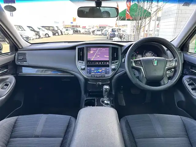 トヨタ クラウン ハイブリッド アスリートS 宮城県 2013(平25)年 8.5万km ブラック 純正8インチHDDナビ/フルセグテレビ/　【CD/DVD/BT/USB/AM/FM】/クルーズコントロール/バックカメラ/前席パワーシート/前席シートヒーター/純正ビルトインETC/ステアリングリモコン/18インチ純正アルミホイール/HIDヘッドライト/フォグライト/電動格納ウィンカーミラー/純正フロアマット/純正ドアバイザー/スマートキー/プッシュスタートボタン