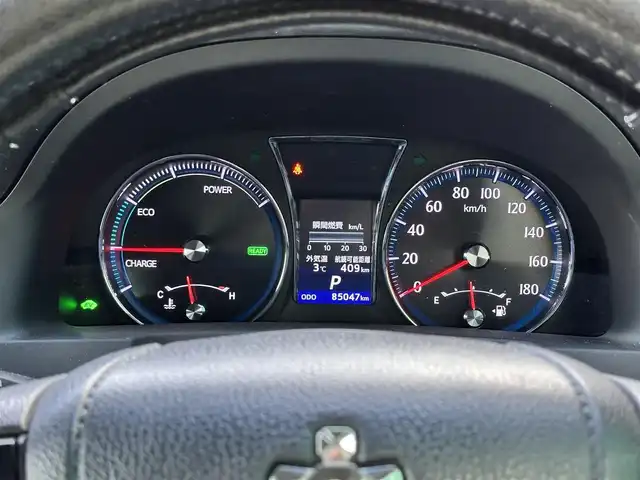 トヨタ クラウン ハイブリッド アスリートS 宮城県 2013(平25)年 8.5万km ブラック 純正8インチHDDナビ/フルセグテレビ/　【CD/DVD/BT/USB/AM/FM】/クルーズコントロール/バックカメラ/前席パワーシート/前席シートヒーター/純正ビルトインETC/ステアリングリモコン/18インチ純正アルミホイール/HIDヘッドライト/フォグライト/電動格納ウィンカーミラー/純正フロアマット/純正ドアバイザー/スマートキー/プッシュスタートボタン