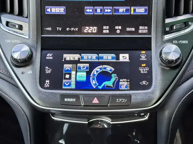 トヨタ クラウン ハイブリッド アスリートS 宮城県 2013(平25)年 8.5万km ブラック 純正8インチHDDナビ/フルセグテレビ/　【CD/DVD/BT/USB/AM/FM】/クルーズコントロール/バックカメラ/前席パワーシート/前席シートヒーター/純正ビルトインETC/ステアリングリモコン/18インチ純正アルミホイール/HIDヘッドライト/フォグライト/電動格納ウィンカーミラー/純正フロアマット/純正ドアバイザー/スマートキー/プッシュスタートボタン