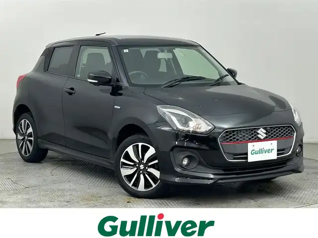 スズキ スイフト HYBRID RS 道央・札幌 2017(平29)年 6.6万km スーパーブラックパール ・４WD/・純正メモリナビ/　CD／DVD／Bluetooth／フルセグ/・全方位モニター/・ETC/・アイドリングストップ/・横滑り防止装置/・盗難防止装置/・前席シートヒーター/・パドルシフト/・ステアリングスイッチ/・USB入力端子/・純正フロアマット/・LEDヘッドライト/・フロントリヤフォグライト/・純正AW16インチ/・トノカバー/・電動格納ウィンカーミラー/・スマートキー/・プッシュスタート/・スペアキー