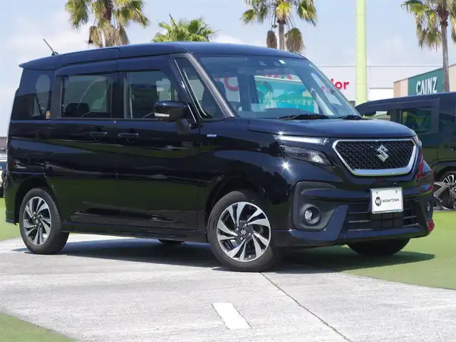 スズキ ソリオ バンディット HV MV 千葉県 2023(令5)年 3.4万km スーパーブラックパール デュアルカメラブレーキサポート/ヘッドアップディスプレイ/両側パワースライドドア/前席シートヒーター/純正メモリーナビ/地デジTV/【DVD/CD再生機能　Bluetooth接続】/全方位モニター/革巻きステアリング/ステアリングスイッチ/ETC/LEDヘッドライト/フォグライト/ウインカーミラー/リアコーナーセンサー/純正15インチアルミホイル/サイド/カーテンエアバッグ/携帯リモコン