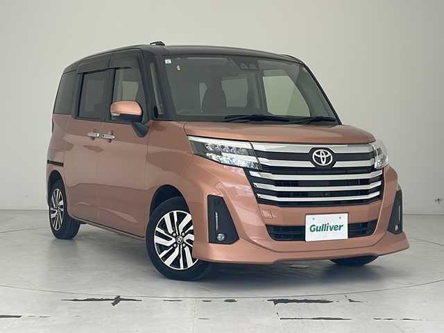 トヨタ ルーミー カスタムG 沖縄県 2021(令3)年 2.2万km ブラックマイカメタリック/ブリリアントカッパークリスタルマイカ 2トーン 純正ナビ/・Bluetooth/・CD/DVD/フルセグTV/全方位カメラ/両側パワースライドドア/ETC/衝突軽減ブレーキ/レーダークルーズコントロール/前後クリアランスソナー/オートライト/オートマチックハイビーム/ＬＥＤヘッドライト/プッシュスタート/スマートキー/スペアキー/純正14インチAW/純正フロアマット