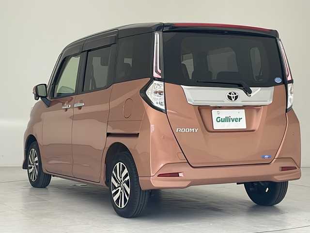 トヨタ ルーミー カスタムG 沖縄県 2021(令3)年 2.2万km ブラックマイカメタリック/ブリリアントカッパークリスタルマイカ 2トーン 純正ナビ/・Bluetooth/・CD/DVD/フルセグTV/全方位カメラ/両側パワースライドドア/ETC/衝突軽減ブレーキ/レーダークルーズコントロール/前後クリアランスソナー/オートライト/オートマチックハイビーム/ＬＥＤヘッドライト/プッシュスタート/スマートキー/スペアキー/純正14インチAW/純正フロアマット